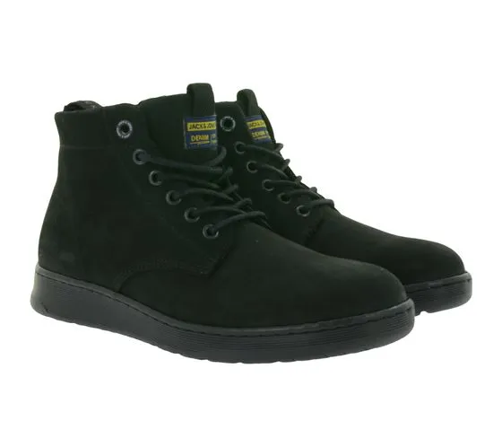 Jack & Jones JFWArnott Nubuck Boot SN stivaletti da uomo con tacco largo stivali autunnali 12215530 antracite