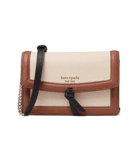 Kate Spade New York Knott Color-Blocked Pebbled Leather Flap Crossbody