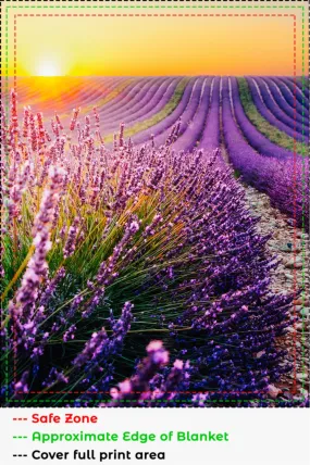 Lavender Field Sunset Blanket