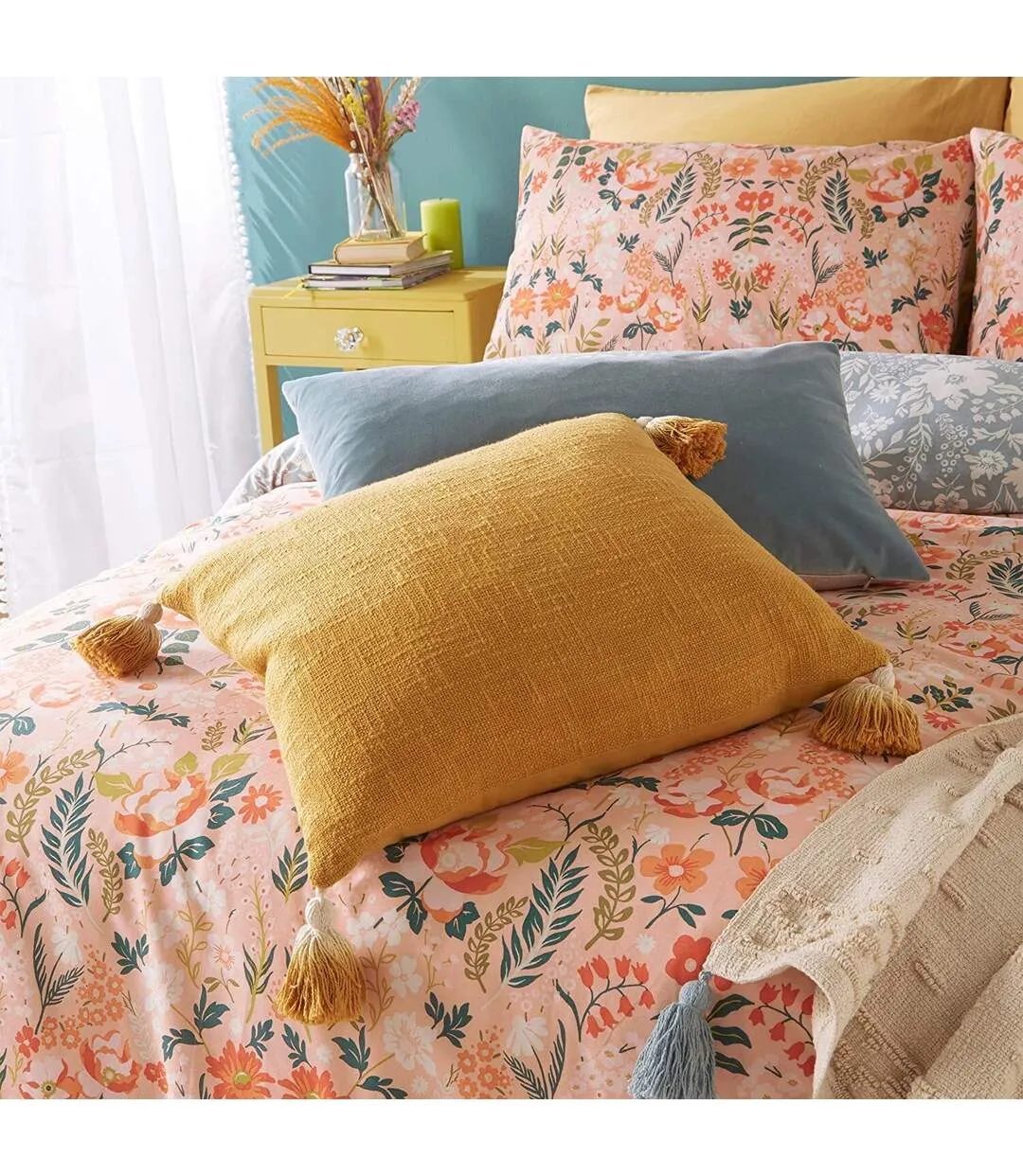 Lorelei floral duvet cover set blush Furn