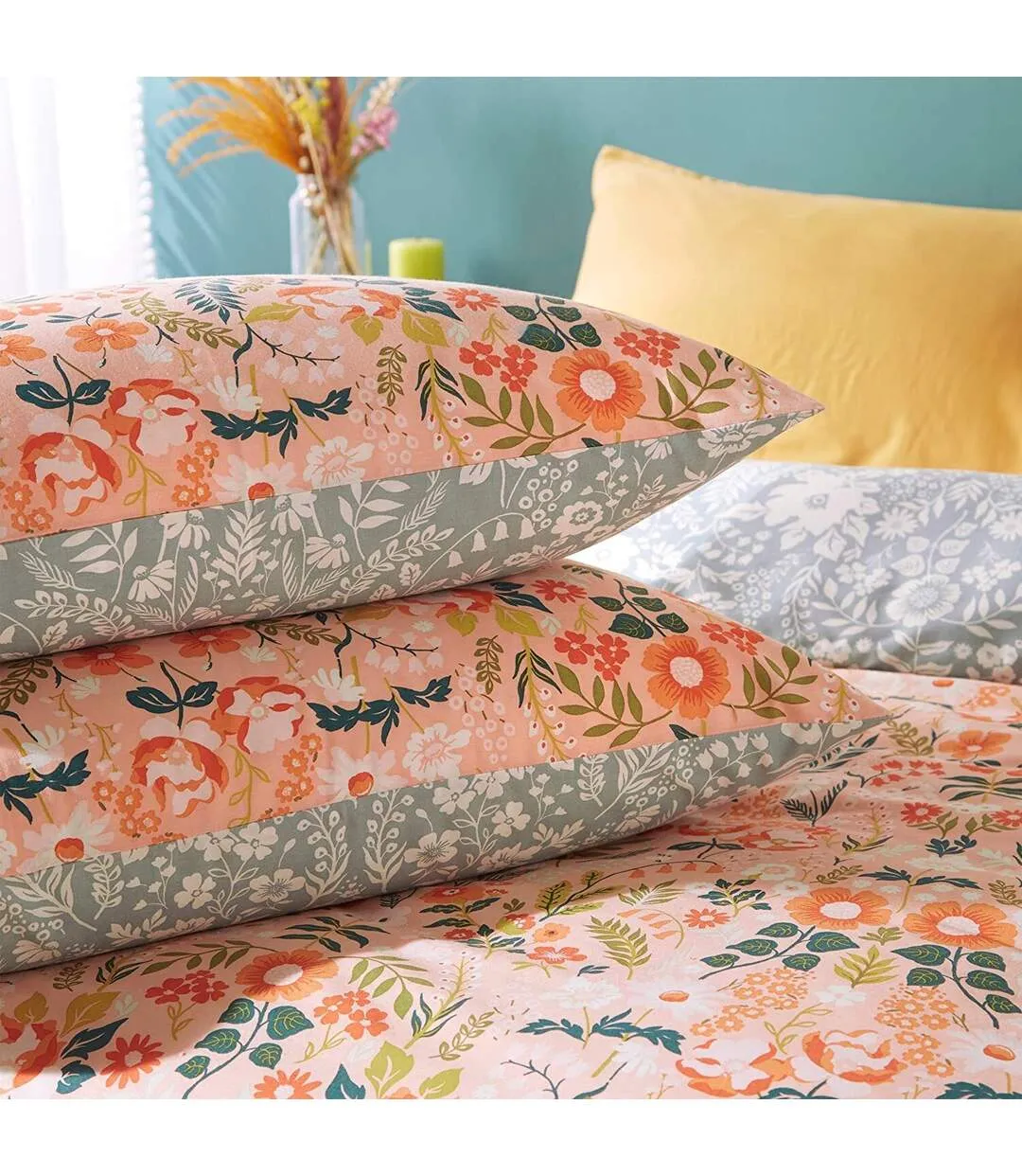 Lorelei floral duvet cover set blush Furn