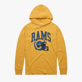 Los Angeles Rams Helmet Retro Lightweight Hoodie