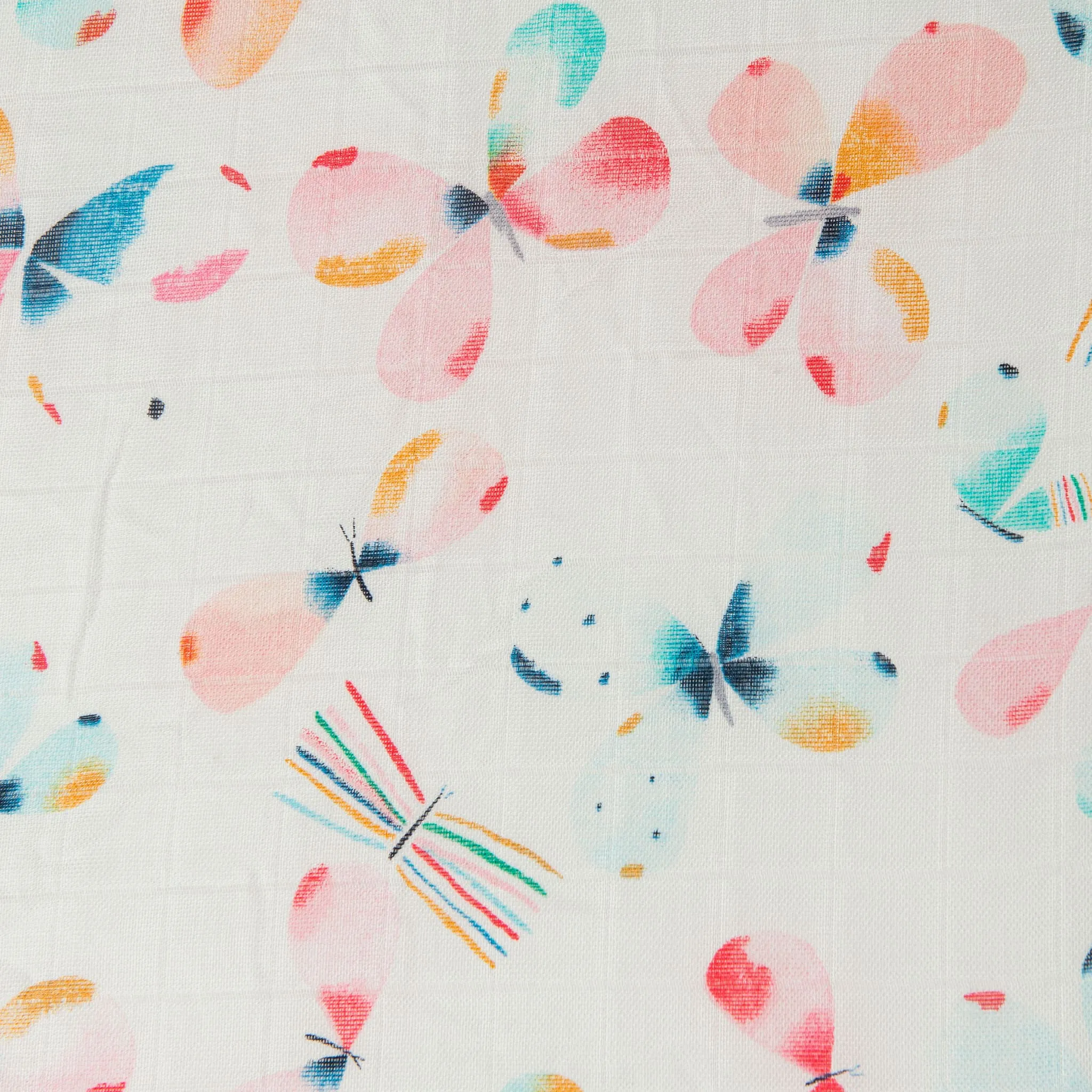 Loulou Lollipop Bamboo Muslin Fitted Crib Sheet - Butterfly  - Clement