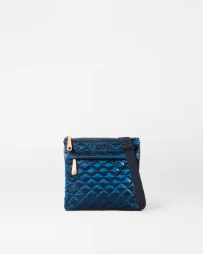 MZ Wallace    Metro Flat Crossbody Midnight Liquid