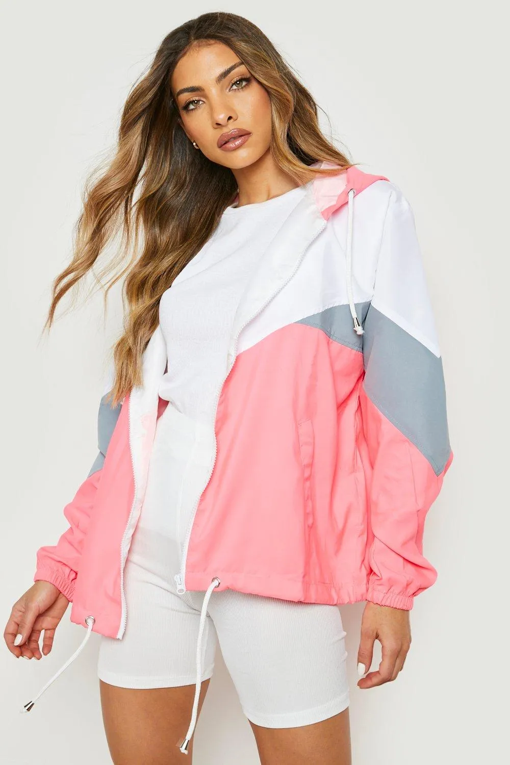 Neon Paneled Windbreaker