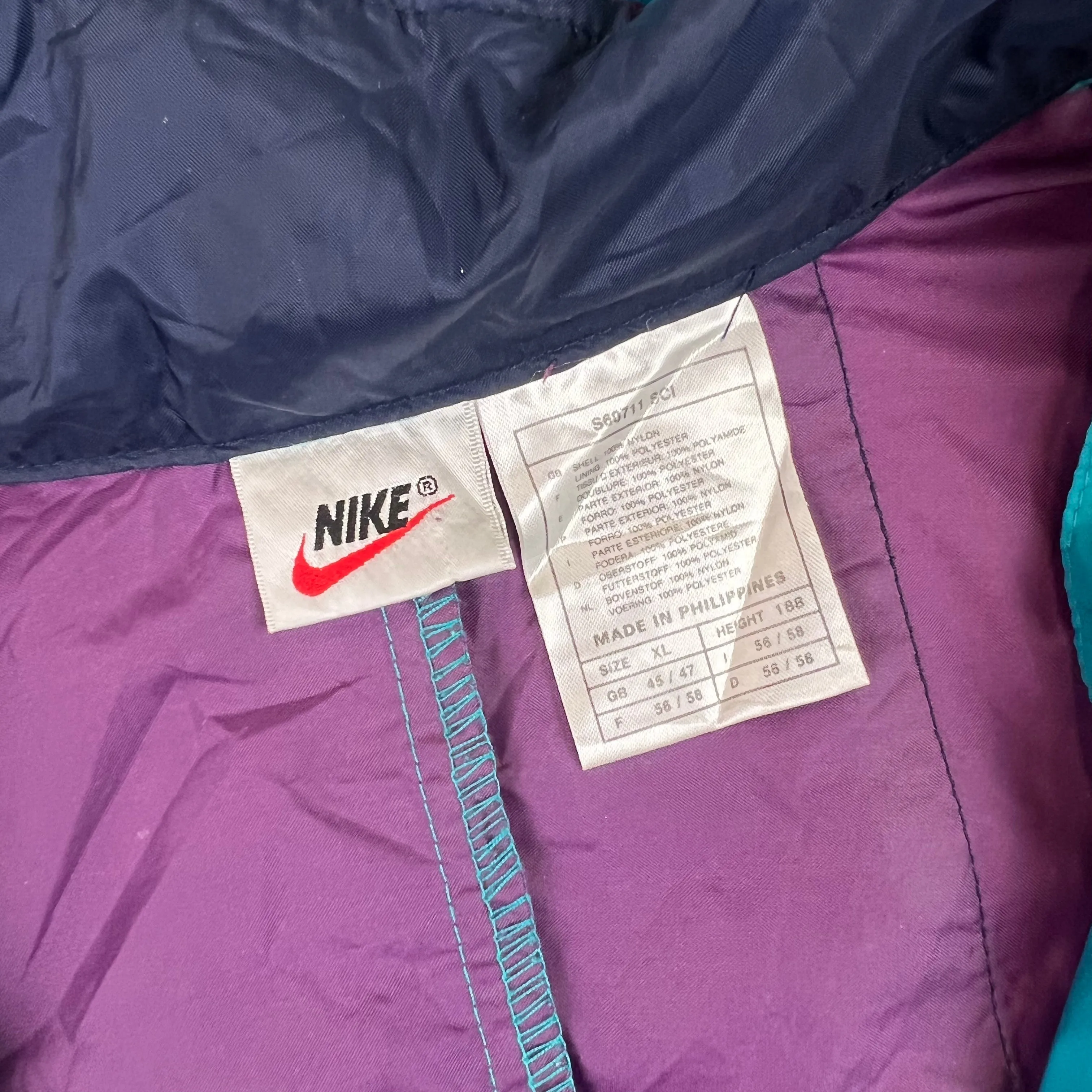 Nike 90's Colorblock Windbreaker Jacket Blue Purple