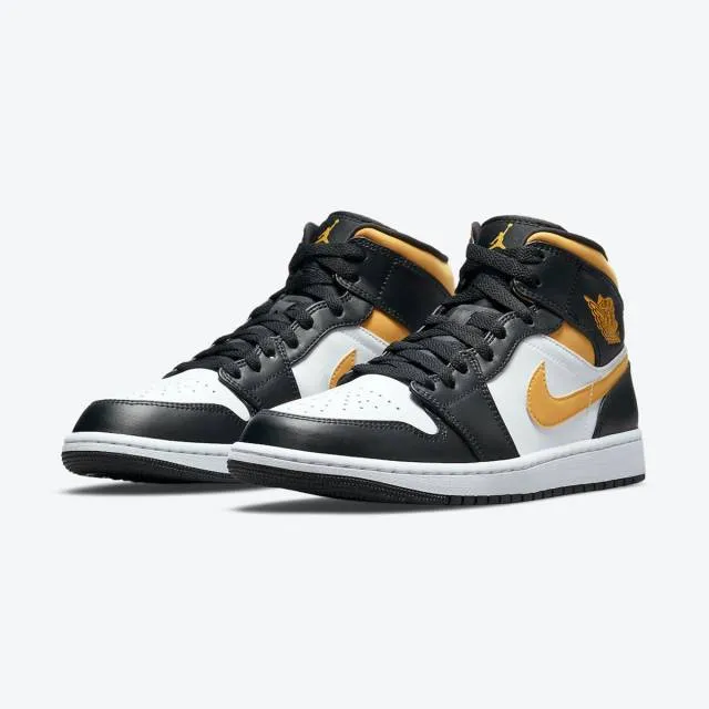 Nike Air Jordan 1 Mid (Black University Gold/ White/ Pol...