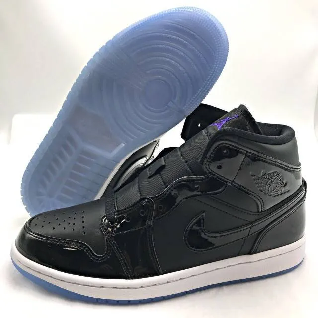 Nike Air Jordan 1 Mid SE Space Jam 4y-7y Black Dark Concord