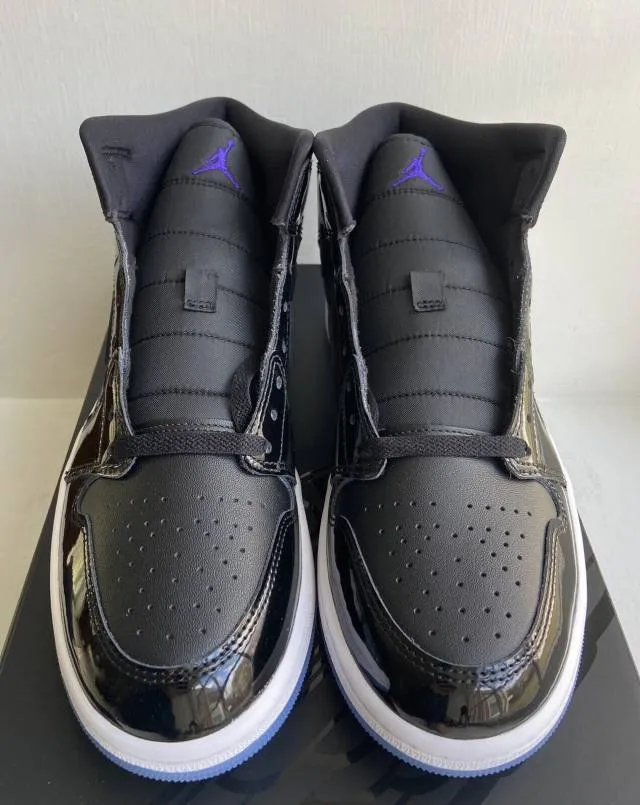 Nike Air Jordan 1 Mid SE Space Jam 4y-7y Black Dark Concord