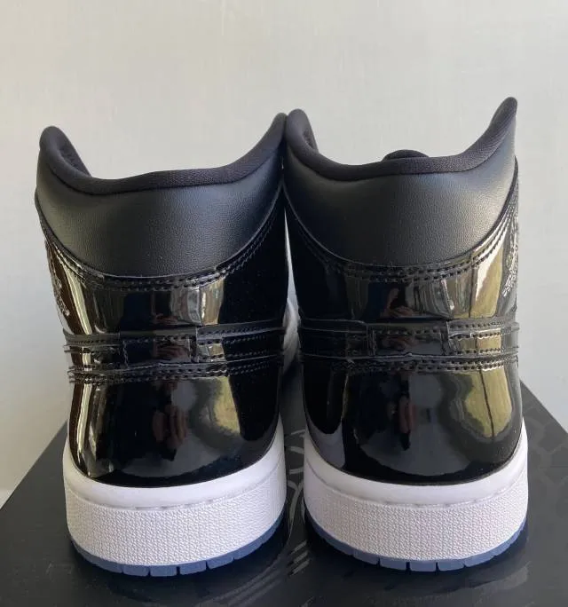 Nike Air Jordan 1 Mid SE Space Jam 4y-7y Black Dark Concord