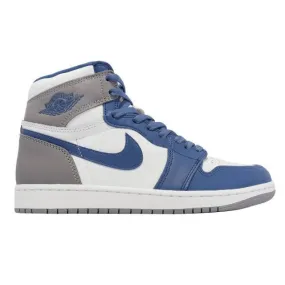 Nike Air Jordan 1 Retro High OG True Blue 4-7Y White Cem...