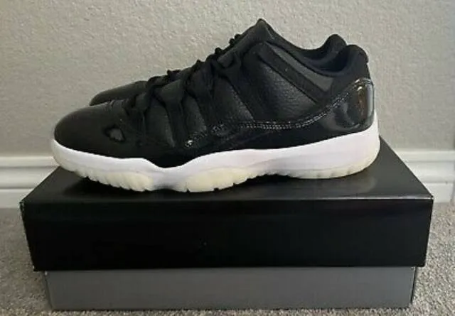 Nike Air Jordan 11 XI Retro Low 72-10 Black 4-14 Gym Red...