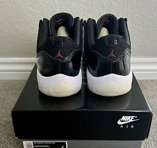 Nike Air Jordan 11 XI Retro Low 72-10 Black 4-14 Gym Red...