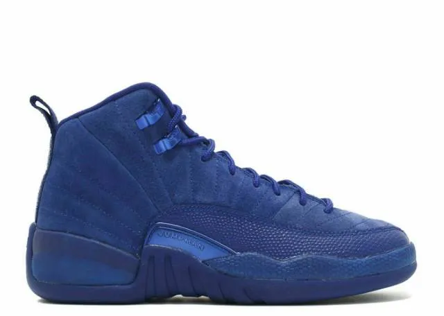 Nike Air Jordan 12 Retro Deep Royal Blue Suede SIZE 3.5 ...