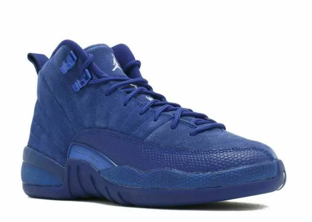 Nike Air Jordan 12 Retro Deep Royal Blue Suede SIZE 3.5 ...