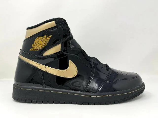 Nike Air Jordan Retro 1 High OG Black Metallic Gold 2020...