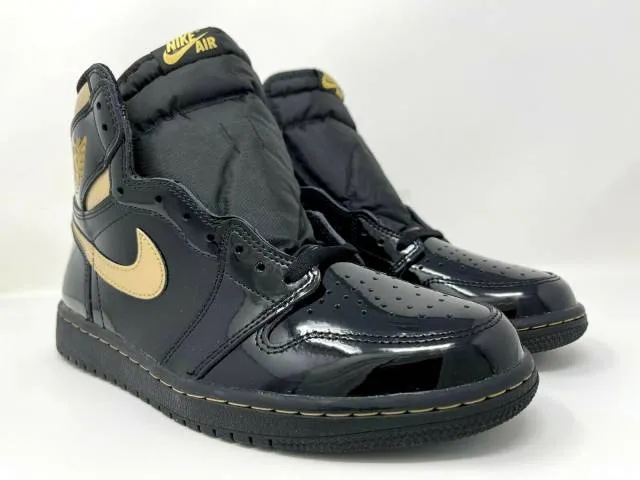 Nike Air Jordan Retro 1 High OG Black Metallic Gold 2020...