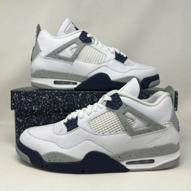 Nike Air Jordan Retro IV 4 Midnight Navy 2022 Blue Men's...