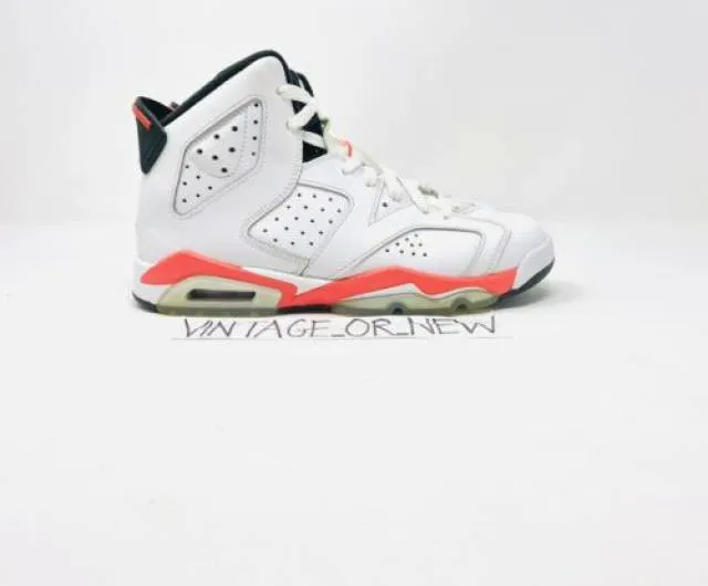 Nike Air Jordan VI 6 White Infrared Retro 2014 BG GS 384...