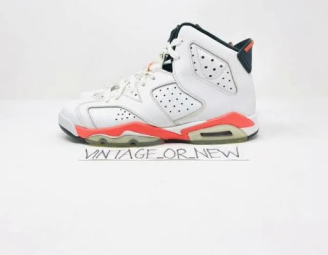 Nike Air Jordan VI 6 White Infrared Retro 2014 BG GS 384...