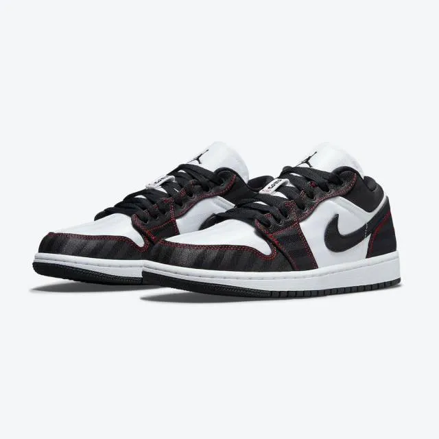 Nike Women's Air Jordan 1 Low SE Utility (White Black Re...