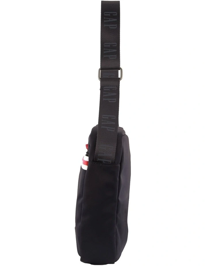 Nylon Travel Cross-Body Bag in Black