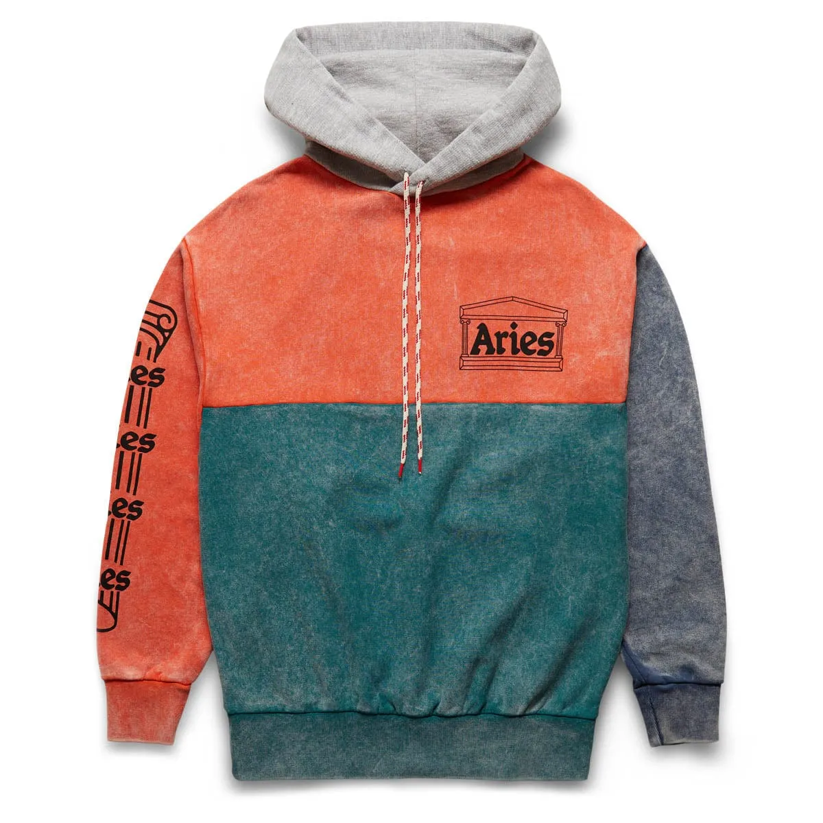 OD COLOUR BLOCK TEMPLE HOODIE MULTI | Bodega