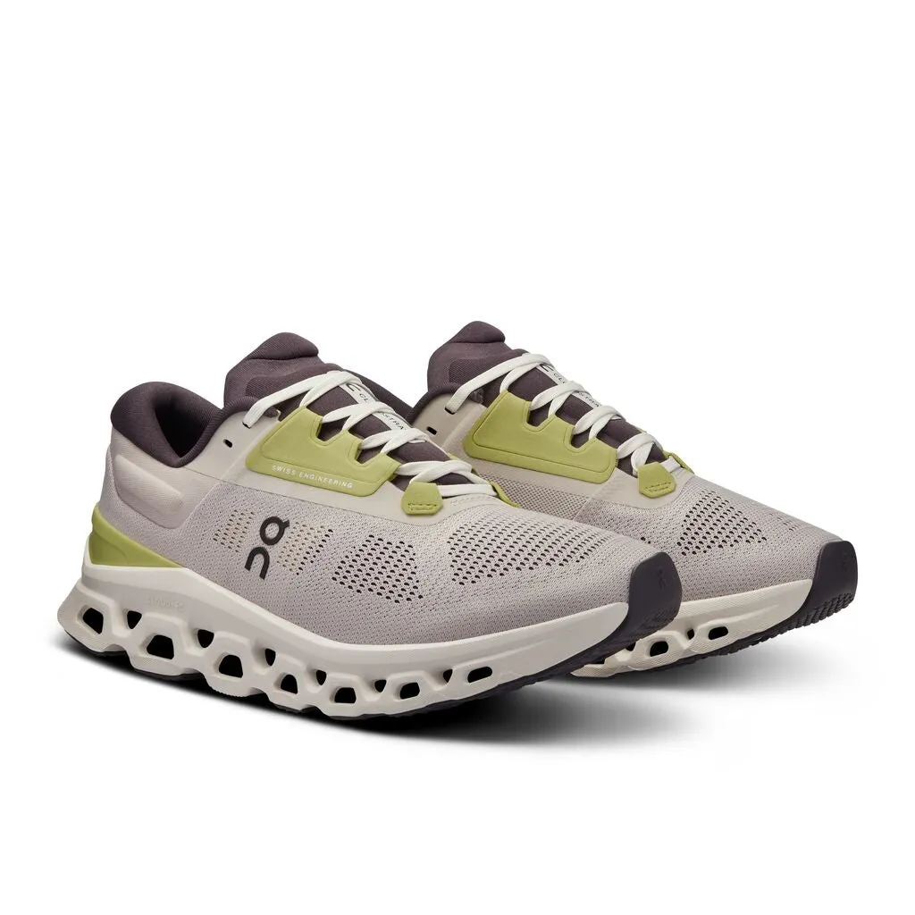 On Women's Cloudstratus 3 Running Shoes Pearl / Ivory