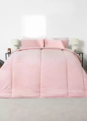 Online Home Shop Teddy Fleece 10.5 Tog Coverless Duvet & Pillowcase Set | Kaleidoscope