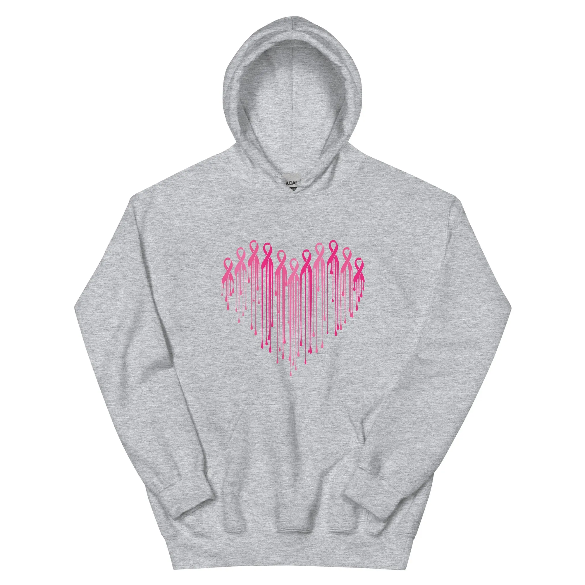 Painted Heart of Pink Ribbons Hoodie