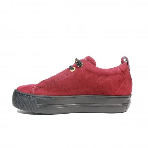 Paul Green 5017-26 | Samtziege Bordo Nubuck | Womens Slip On Trainers