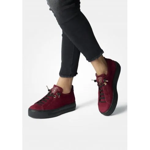 Paul Green 5017-26 | Samtziege Bordo Nubuck | Womens Slip On Trainers