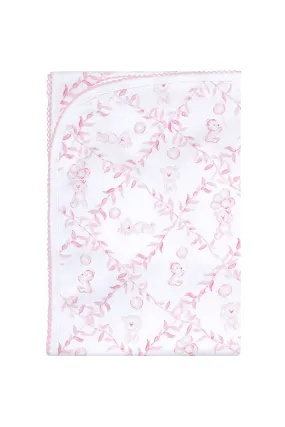 Pink Bears Trellace Blanket