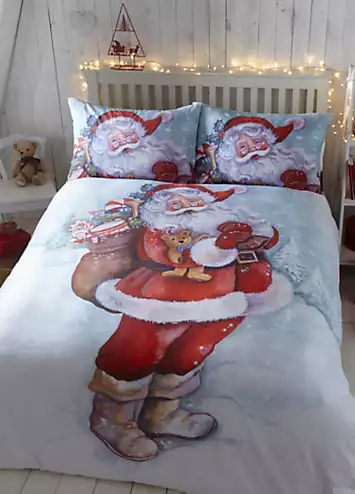 Portfolio Home Father Christmas Duvet Cover & Pillowcase Set | Kaleidoscope