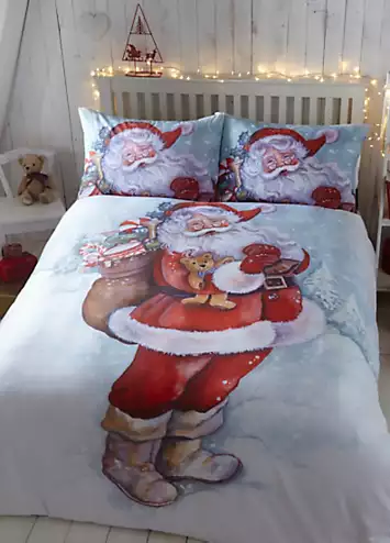 Portfolio Home Father Christmas Duvet Cover & Pillowcase Set | Kaleidoscope