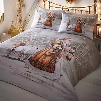 Portfolio Home Twilight Santa Duvet Cover & Pillowcase Set | Kaleidoscope