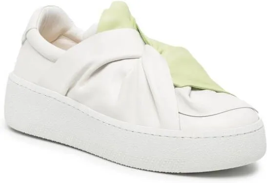 Ports 1961 knotted two-tone sneakers White