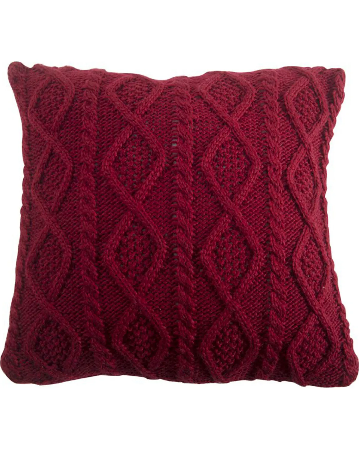 Product Name:  HiEnd Accents Red Cable Knit Pillow