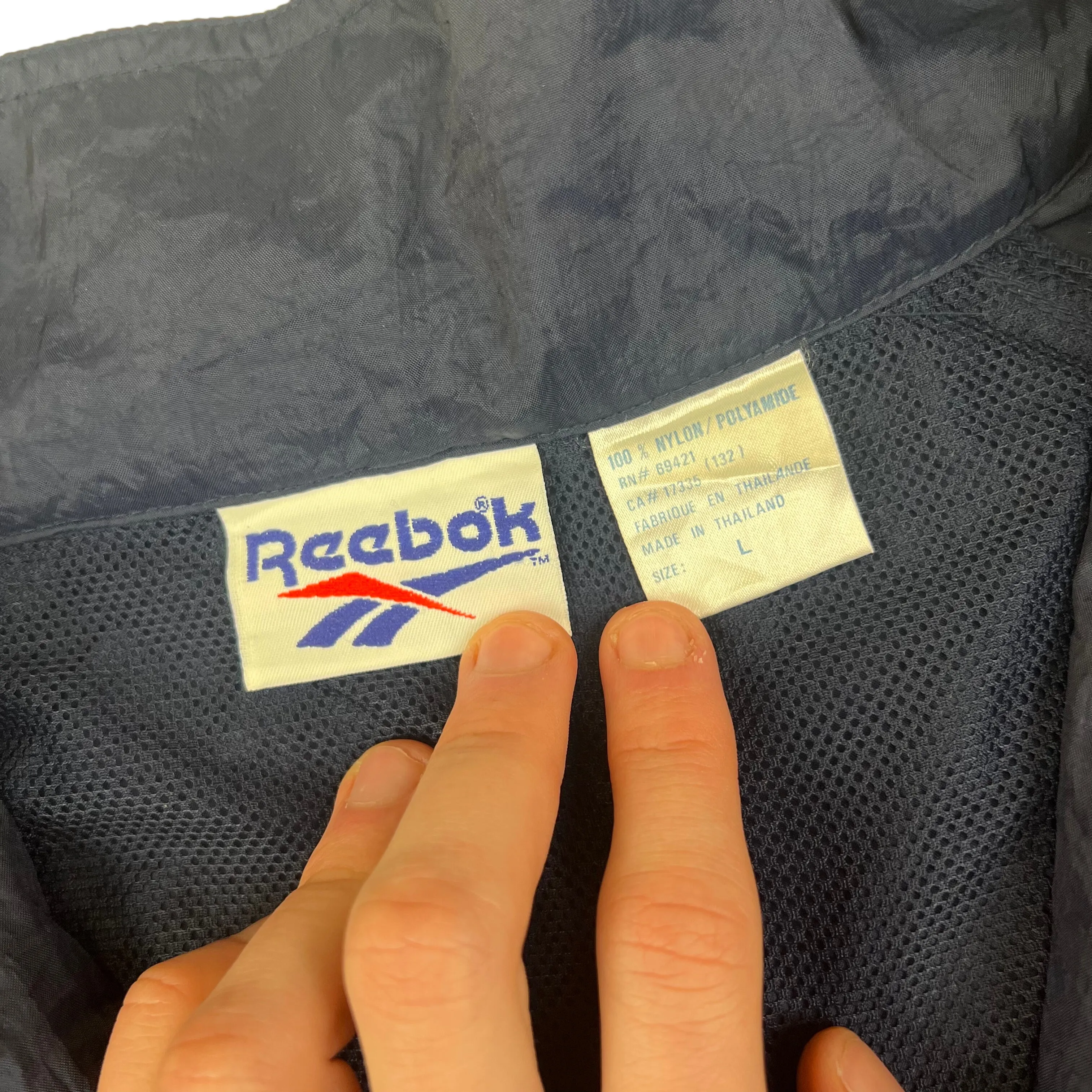 Reebok 90's Windbreaker Track Jacket Navy Blue