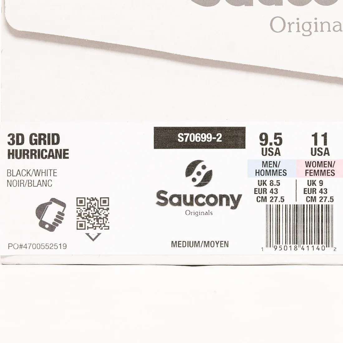 Saucony Men 3D Grid Hurricane (black / white)