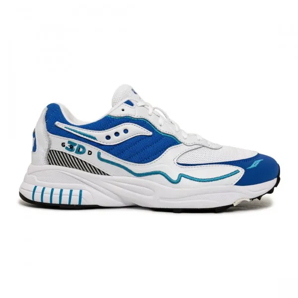 Saucony Men 3D Grid Hurricane (white / royal)