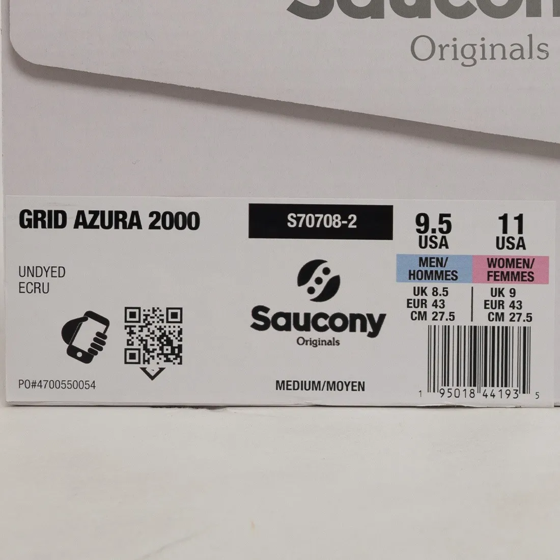 Saucony Men Grid Azura 2000 Blank Canvas (beige / undyed)