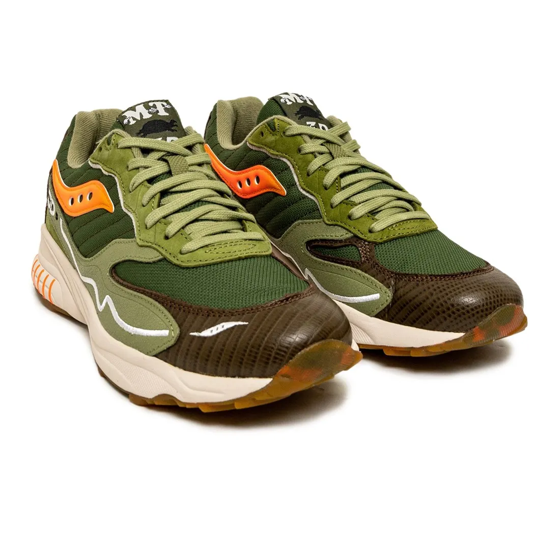 Saucony x Maybe Tomorrow Men 3D Grid Hurricane (green / orange)