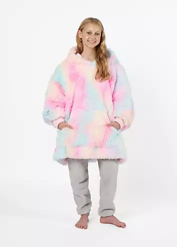 Sienna Kids Tie Dye Fluffy Hoodie Blanket | Kaleidoscope