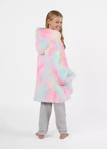 Sienna Kids Tie Dye Fluffy Hoodie Blanket | Kaleidoscope