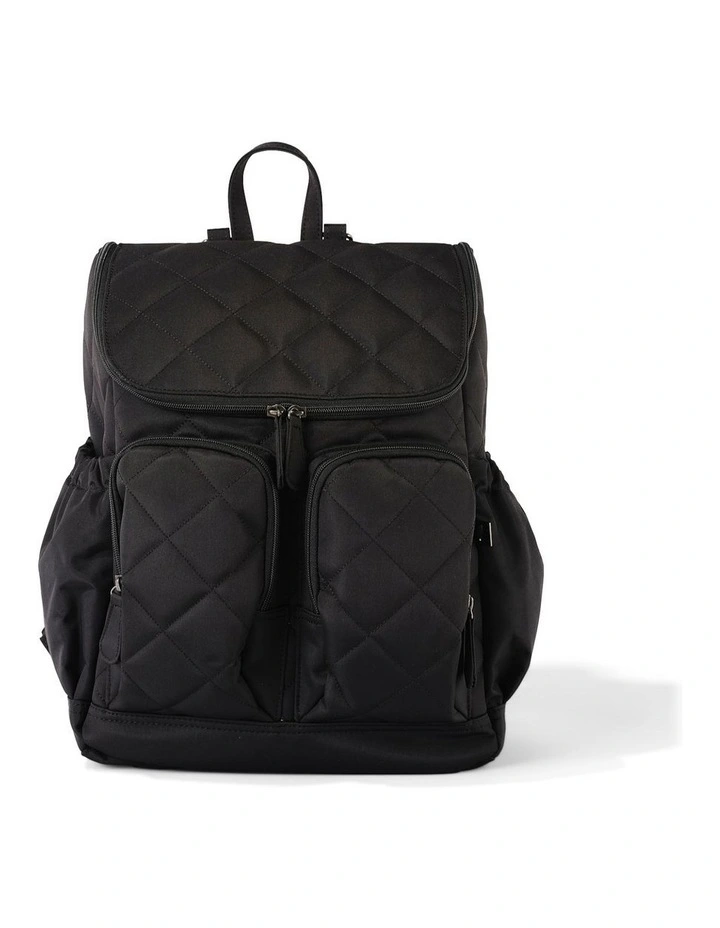 Signature Nappy Backpack in Black Diamond Quilt