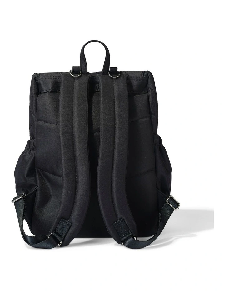 Signature Nappy Backpack in Black Diamond Quilt