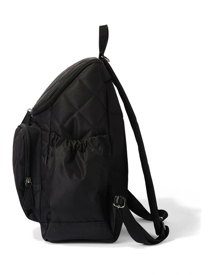 Signature Nappy Backpack in Black Diamond Quilt