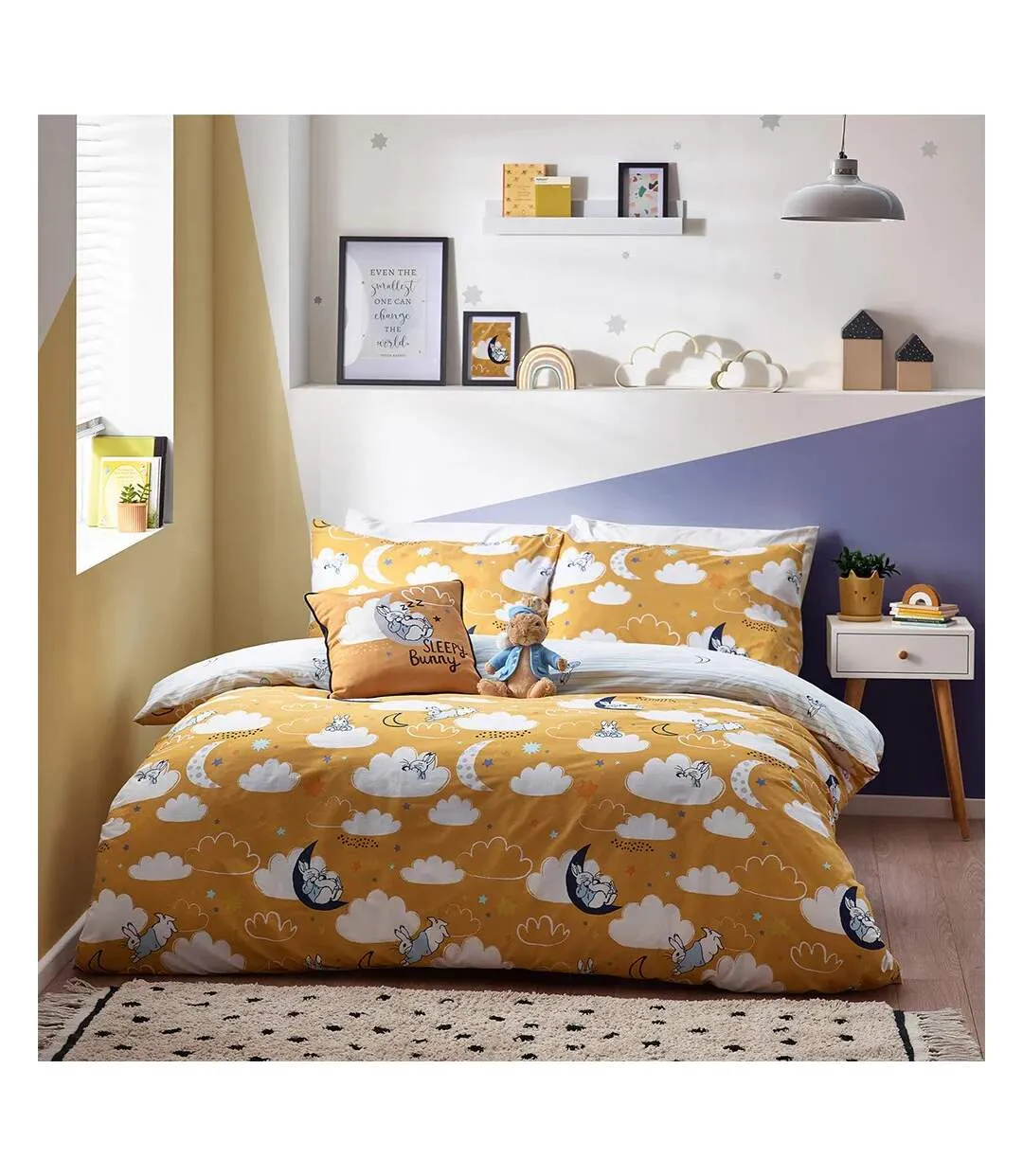 Sleepy head duvet cover set ochre Peter Rabbit