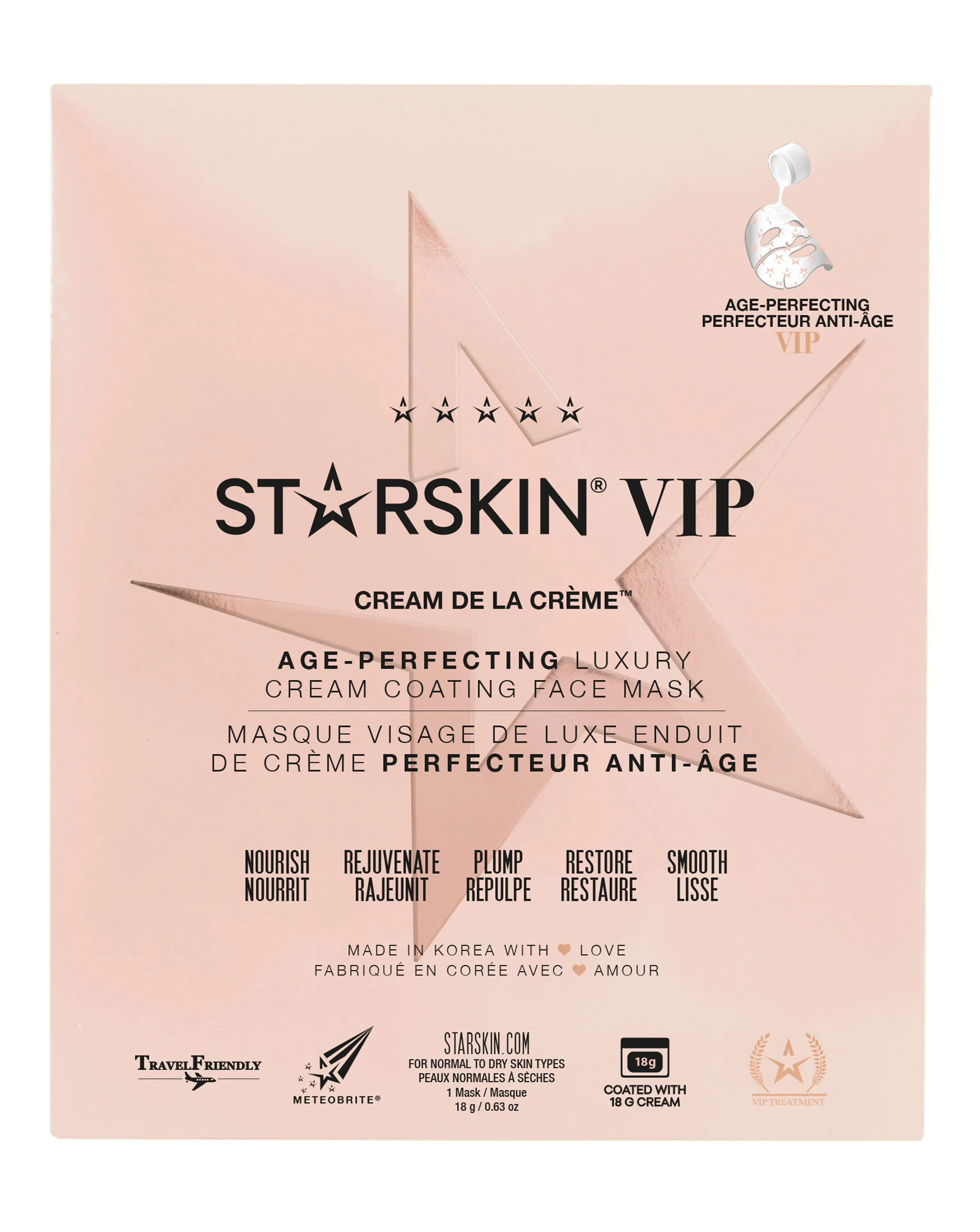 STARSKIN Cream de la Creme VIP Age-Perfecting Luxury Sheet Face Mask | Simply Be